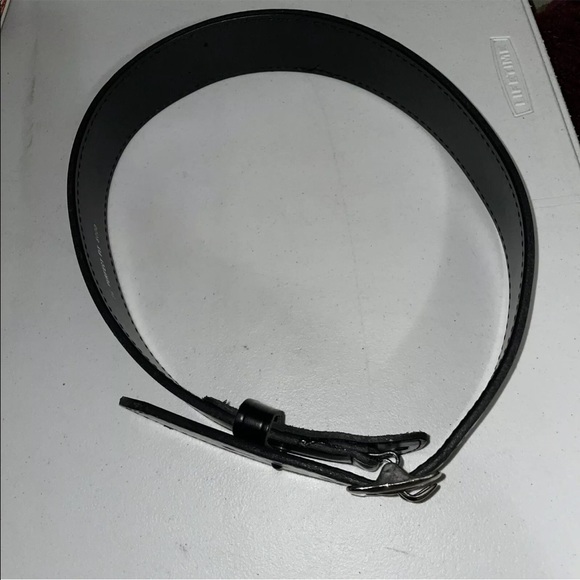 Aker Leather B01 Sam Browne Leather-Lined Duty Belt, 2-1/4” Width, Black 36” - Picture 3 of 6